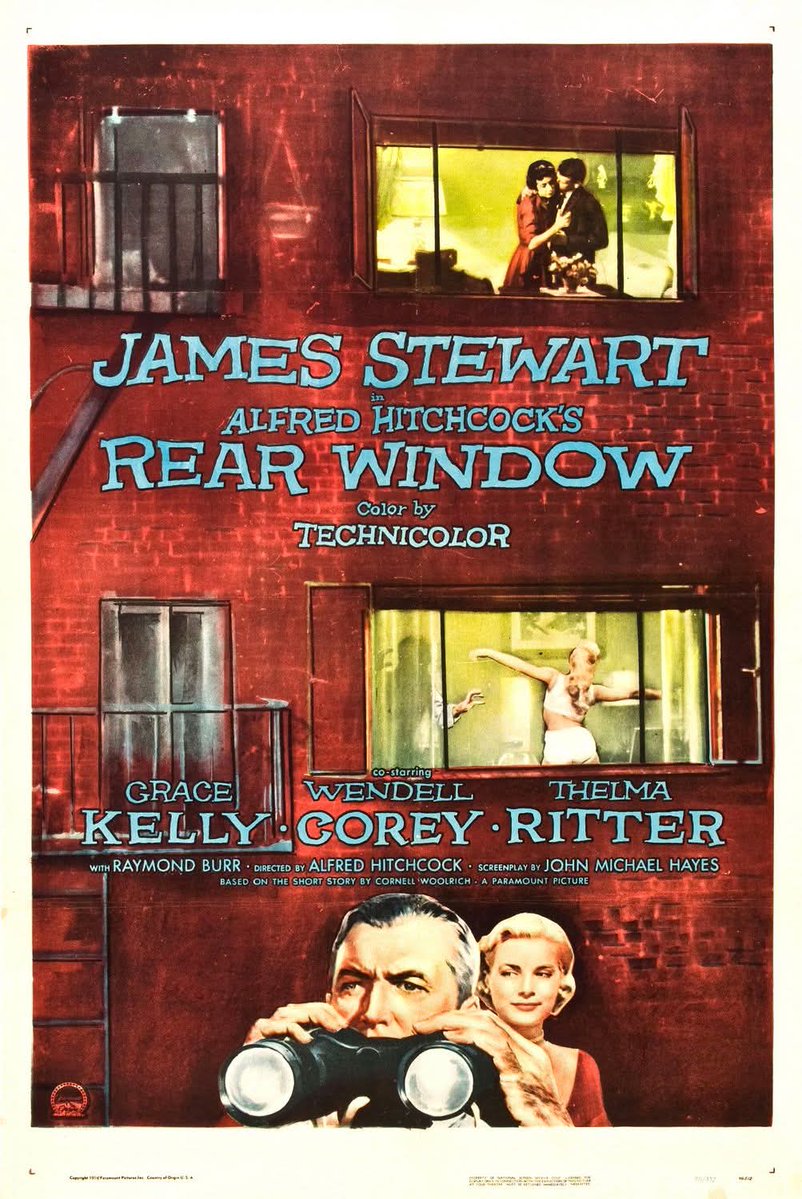 ExpectUsToTalk's tweet image. "We've become a race of peeping toms.." 👀 📸 Jimmy Stewart &amp;amp; Grace Kelly spy on the neighbours in Hitchcock's 1954 classic, REAR WINDOW on @BBCFOUR4 now. Where does this film rank for you? Is it Hitch's most voyeuristic film? We'll be sure to review it in due course!