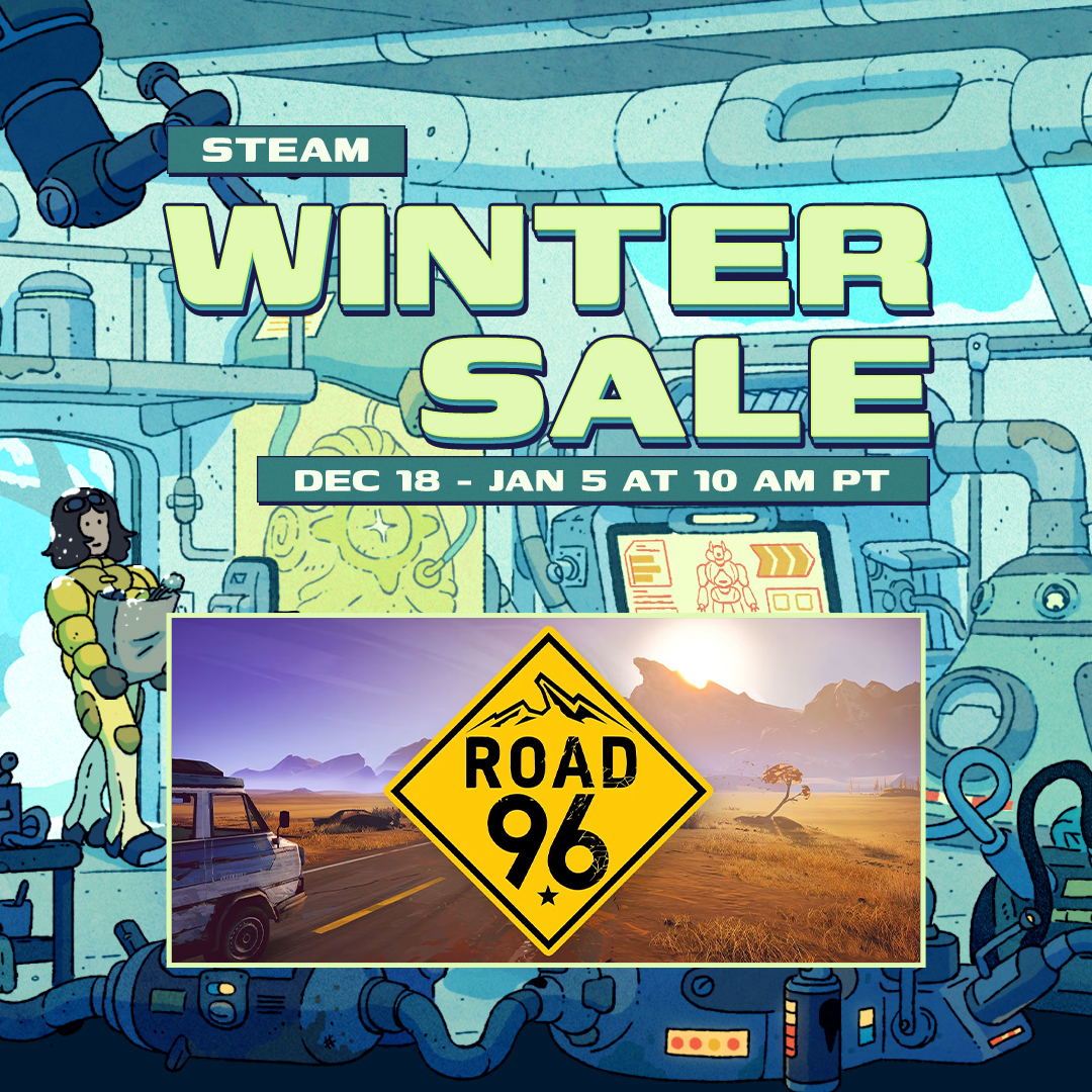 Digixart's tweet photo. Road 96 is 75% off during #SteamWinterSale2025!

🔗 https://t.co/XtVr7MtOo5

No one's road is the same. Which one will you take? 🛣️ https://t.co/TTExgBDAmb