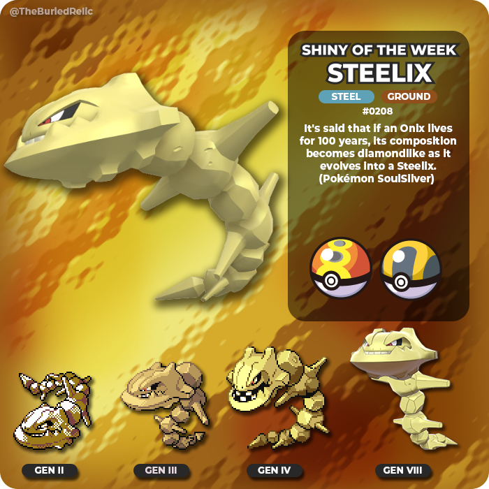 Once again, gold Pokémon make me wish we had a Poké Ball colour like the GS Ball 🟡