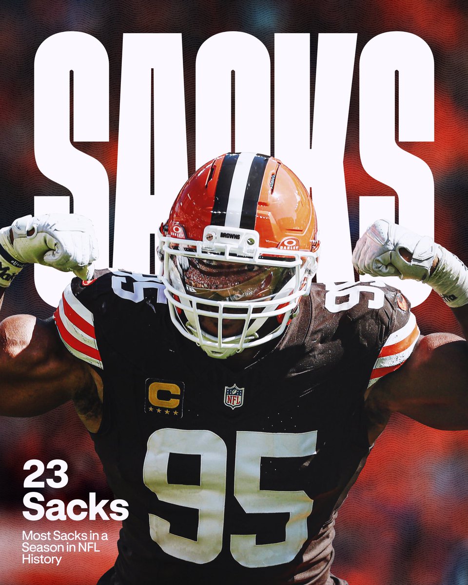 MYLES GARRETT BROKE THE NFL SACK RECORD 🐐

Greatest pass rusher of all time 😤