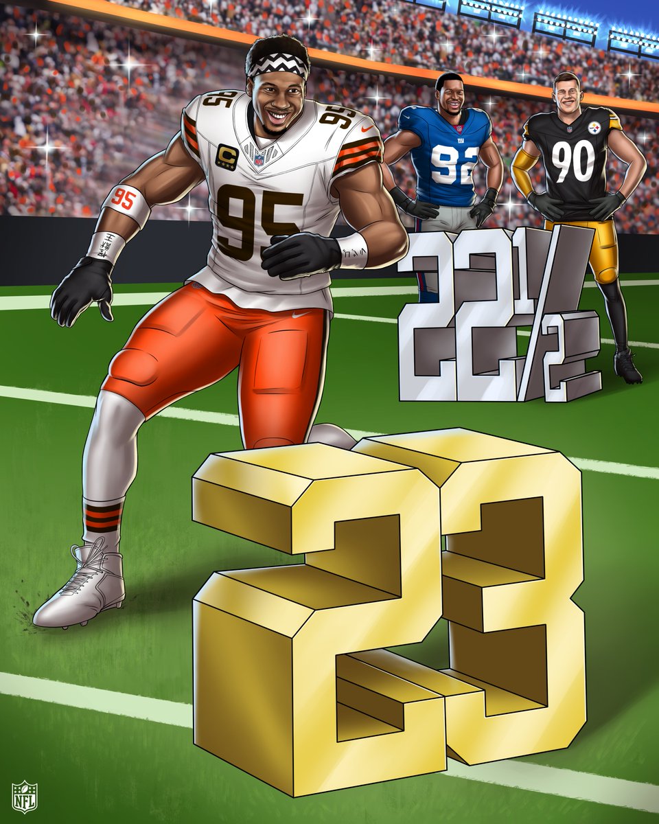 NFL's tweet image. THE NEW SACK KING 👑