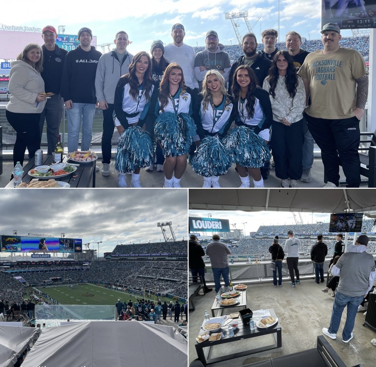 NFLALLDAY's tweet photo. From collecting to the cabana suite at the Jaguars game 🐆
 DUUUVAL knows what’s up.

Being a VIP on ALL DAY unlocks exclusive access to unforgettable experiences.
 Only on NFL ALL DAY 🏈 https://t.co/1tUi4zDgZo