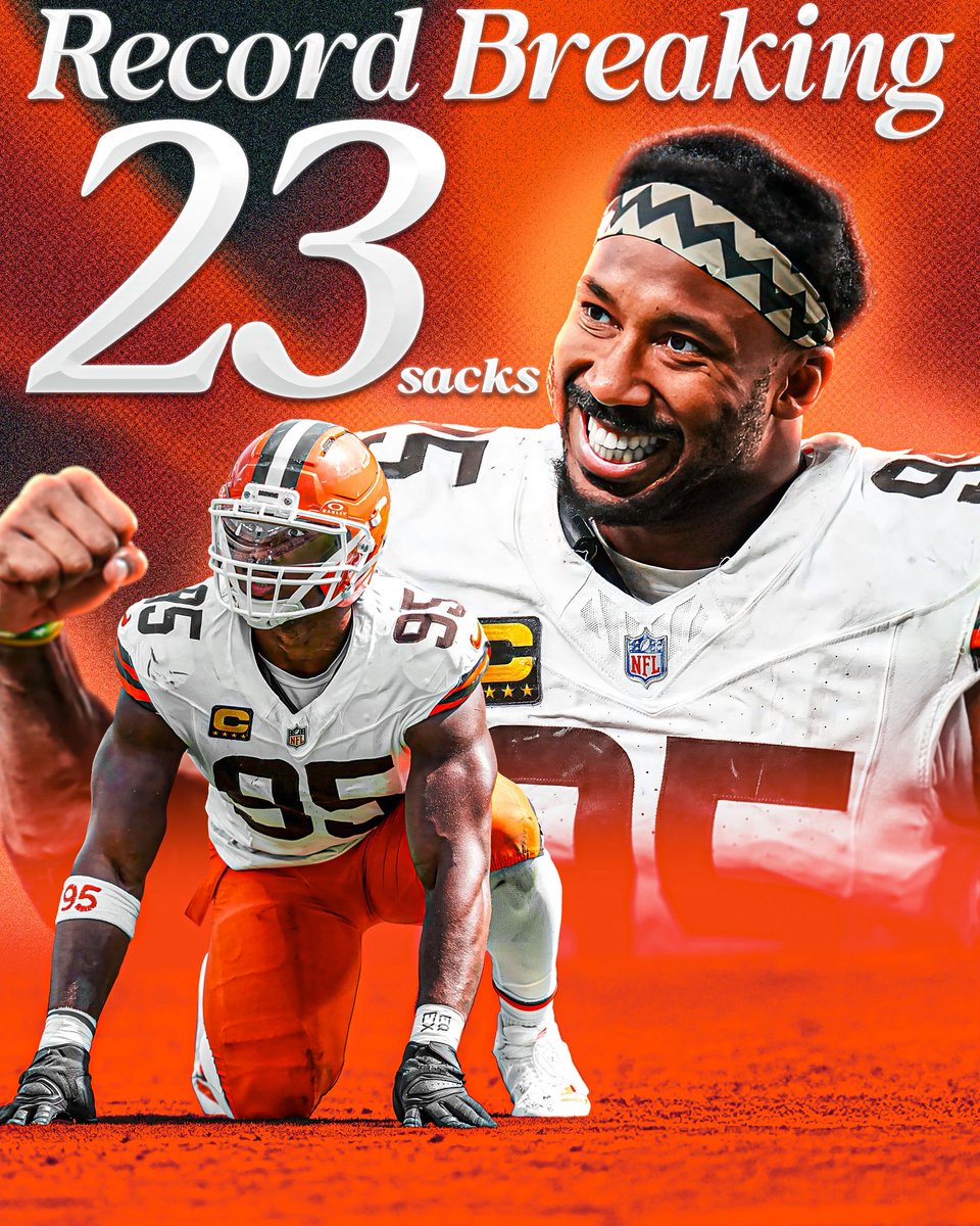 PardonMyTake's tweet image. Myles Garrett Breaks the Sack Record