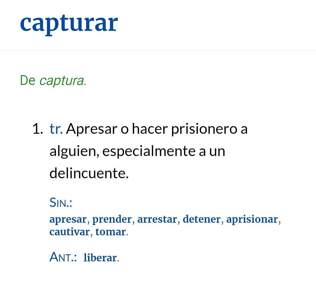 TVE: no es correcto emplear el verbo capturar para referirse al secuestro  de Maduro. No es un animal ni un delincuente, es el Presidente de Venezuela, image size:1080x967
