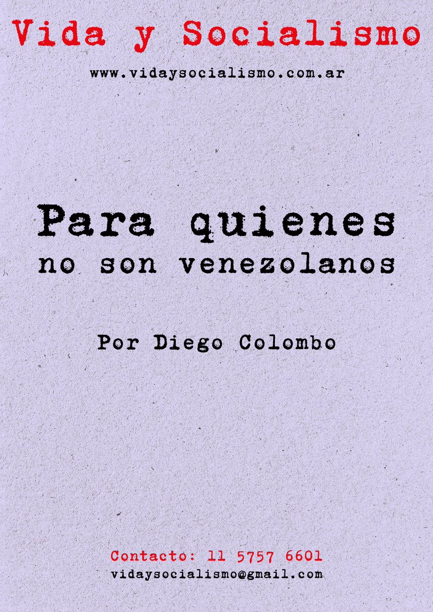 Después de más de veinticinco años de régimen chavista, tenemos la esperanza de un cambio de gobierno, de la recomposición de un orden social mínimamente democrático. También, la angustia de que ni siquiera con la tragedia de hoy algo de esto sea posible.
vidaysocialismo.com.ar/para-quienes-n…