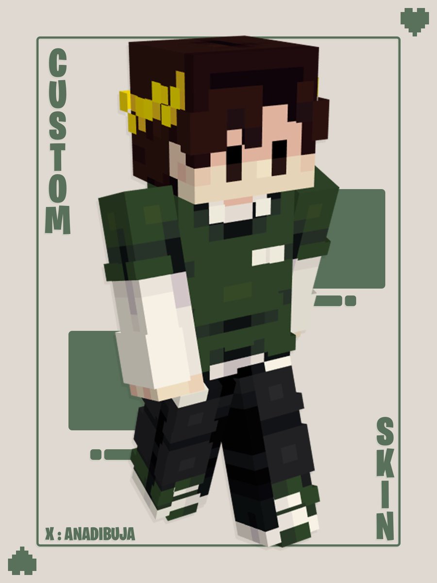Minecraft Custom Skin - <a href="/RubenMLL16/">Rubeme ❄️🎄</a>  🌿

Portfolio: behance.net/ana_h       
VGen: vgen.co/AnaDibuja 

#minecraft #pixelart #minecraftskin #commission