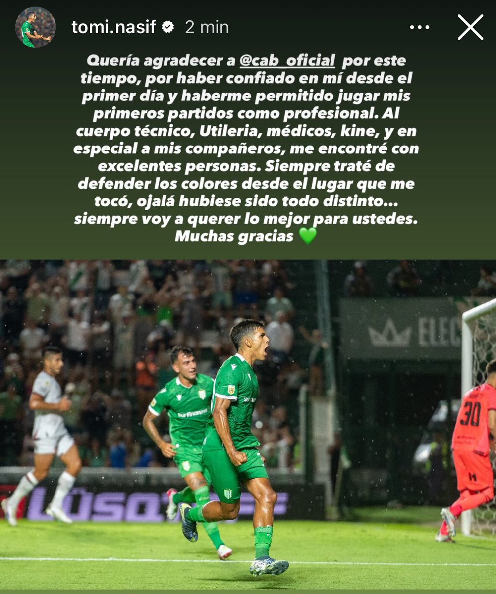 🇳🇬Tomás Nasif se despide de Banfield.