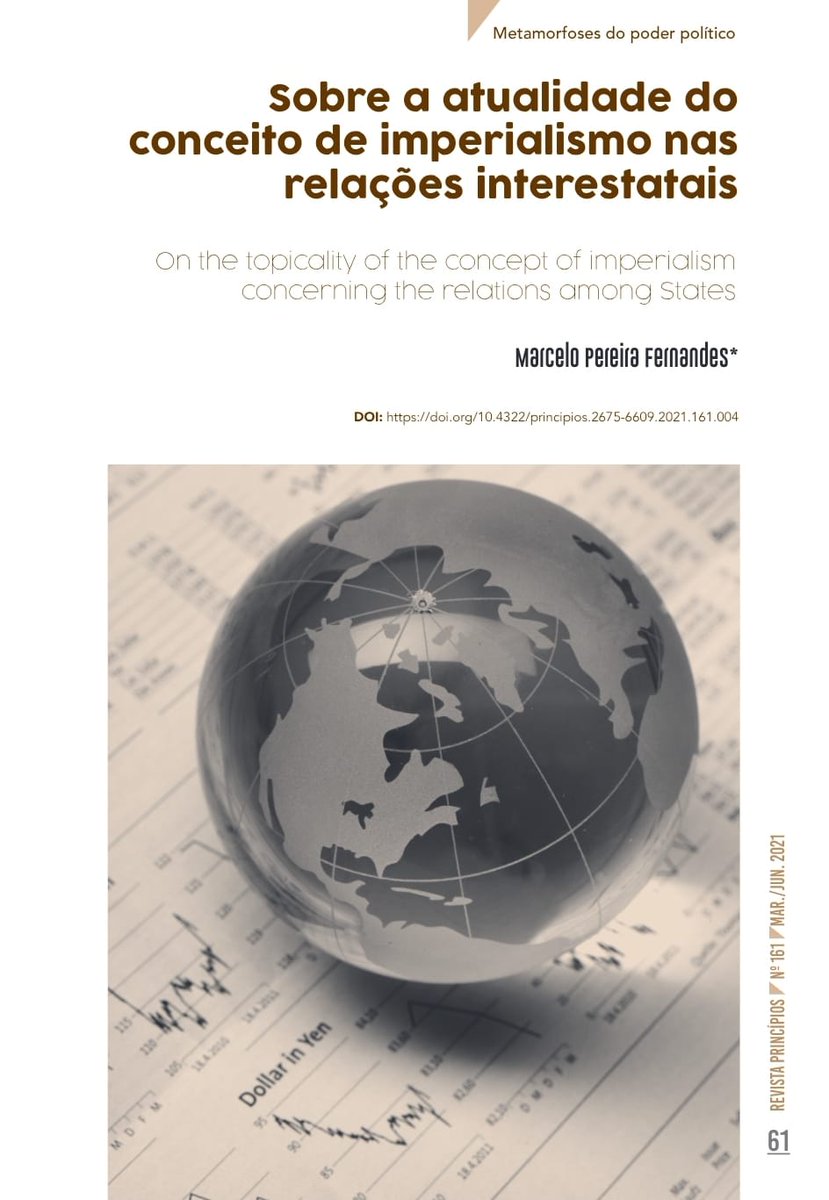 A agressão dos EUA à Venezuela evidencia a atualidade do conceito de imperialismo, antes tido como "superado". A esse respeito, recomendamos o artigo de Marcelo Fernandes publicado na revista Princípios nº 161. Para conferi-lo, acesse: revistaprincipios.emnuvens.com.br/principios/art…