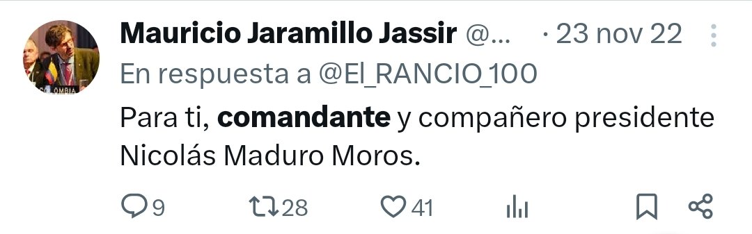 Nadie se ha detenido a pensar como se debe estar sintiendo en este momento nuestro Vicecanciller Chavista.

A él y a los suyos un abrazo solidario, es un momento duro, lo sé, pero hay que seguir hacia adelante.

Mis más sentidas condolencias estimado <a href="/mauricio181212/">Mauricio Jaramillo Jassir</a> 😔