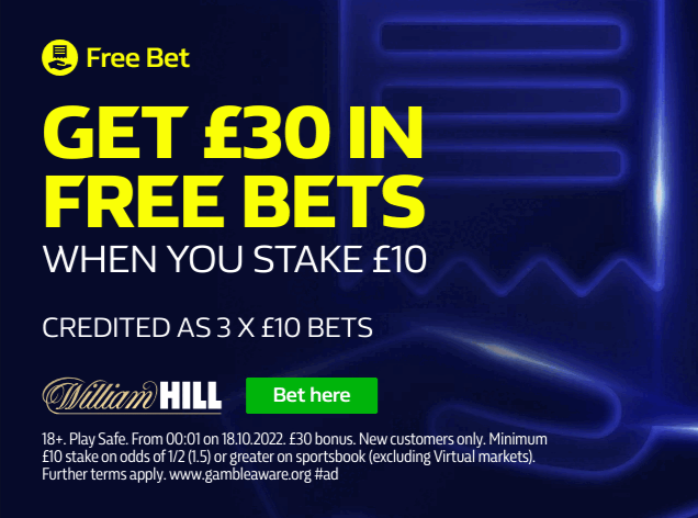 Get £30 in free bets when you stake £10 on odds of 1/2 or greater on sportsbook.

Here 👉 bit.ly/4fpVJRT

New customers only.

Credited as 3 x £10 free bets.

18+ gambleaware.org #AD T&amp;Cs apply, play safe.