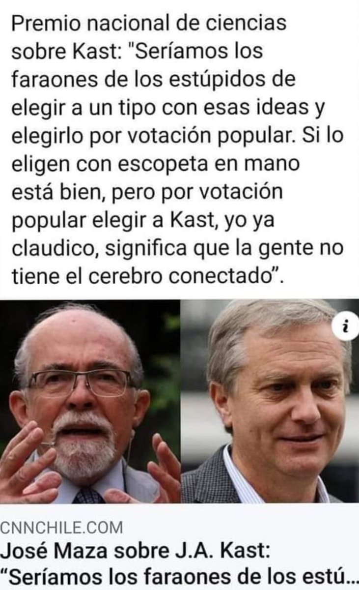 MauricioSotoMo6's tweet photo. @ZuritaCarpio Y todavia instala, con el cuento de la democracia a gobernantes serviles que tienen que obedecer o bailar la musica que ellos le ponen, ejemplo el psiquiatrico Milei, Dina o  José Kast en el " triangulo del litio". La prensa los ampara y la destrucción cultural los beneficia. https://t.co/5g1lJ0tv8t