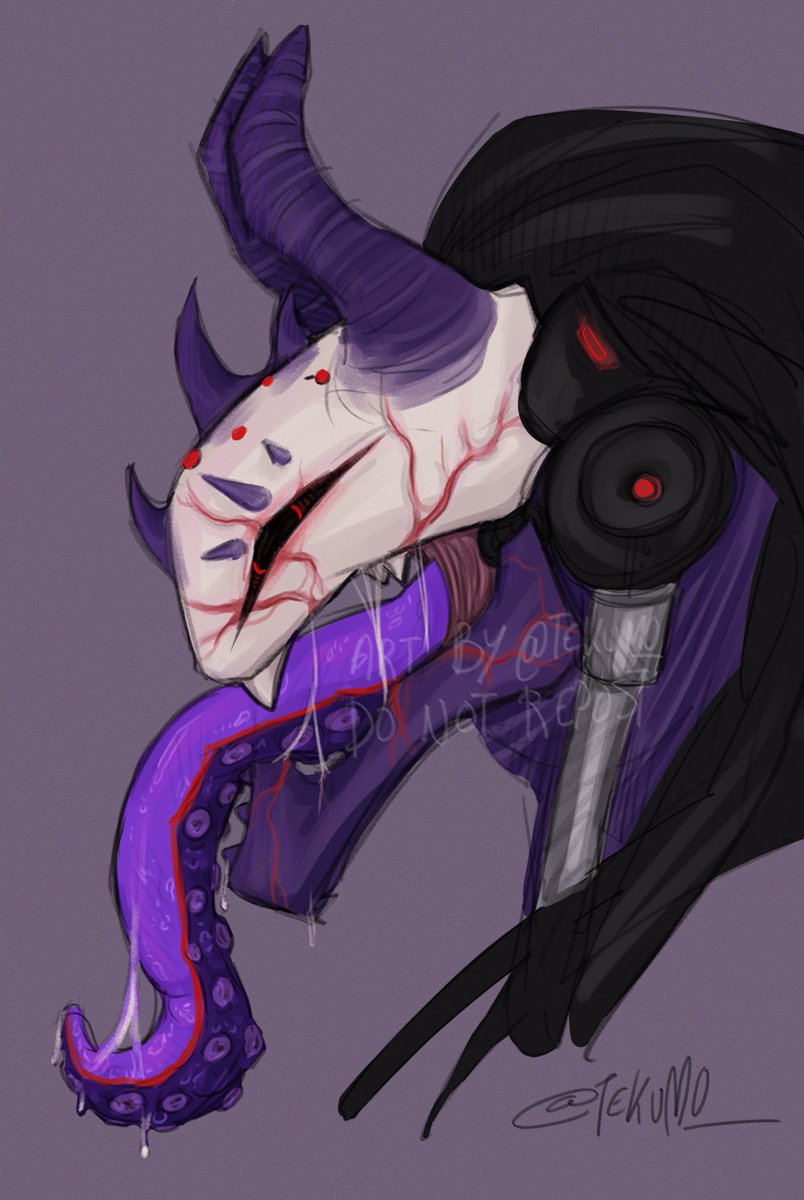 tekumo_'s tweet image. Ramattra tongue but he's an alien critter for oomf bleeehh