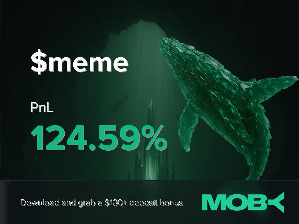 Win Alert 📈 A trader on Moby Mobile just closed a position of $meme with a  PnL of +124.59%. $meme has been trending on Moby since $62.15K MC.  Currently sitting at $767.12K MC.