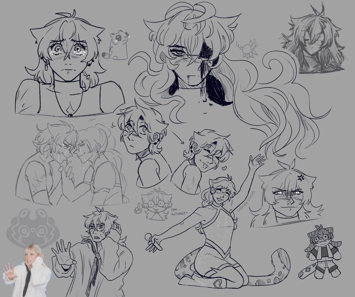 doodles of the favorite child bc i miss her 
🩷
ft. a doodle from my brother
#RWBYOC #RELC