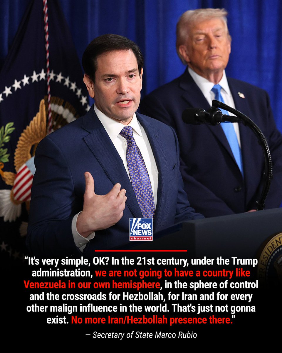 NO SAFE HAVEN: Secretary of State Marco Rubio vowed to eliminate Hezbollah and Iranian-backed operations from Venezuela following the capture of Nicolás Maduro, saying the Trump administration will not allow terror groups or hostile regimes to operate in the Western Hemisphere.