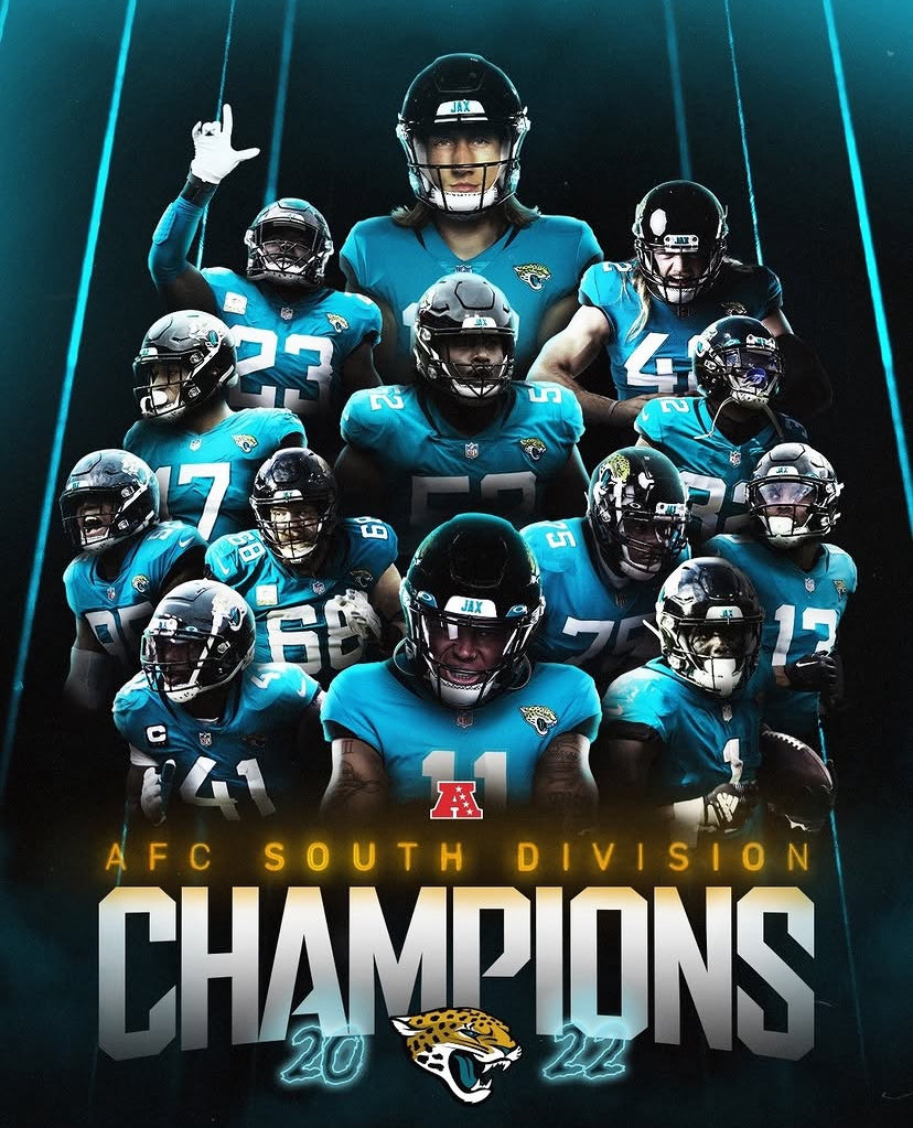 TravisHunterSZN's tweet photo. AFC SOUTH CHAMPIONS ONCE AGAIN 👑🐆

#DUUUVAL https://t.co/cwi844DqU4