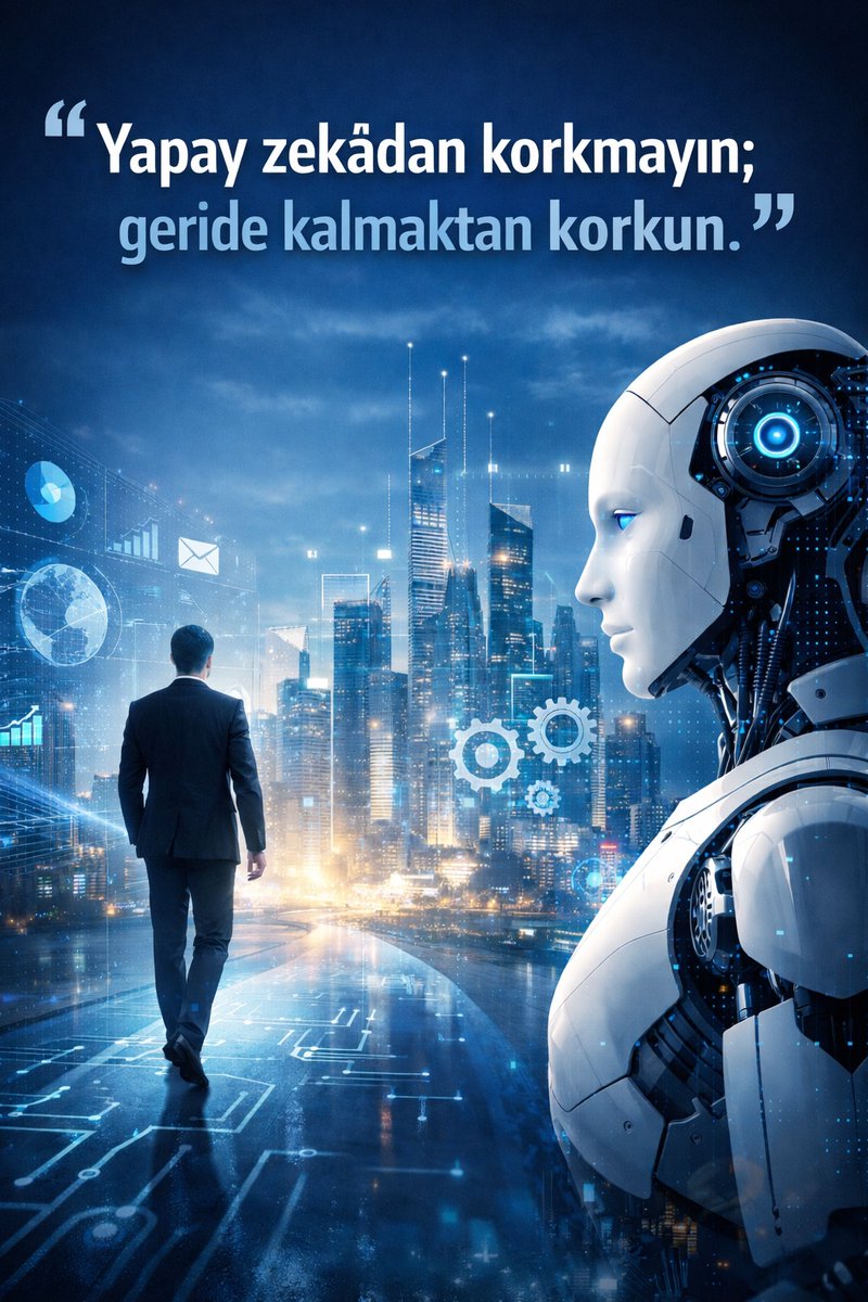 🤖🚀 “Yapay zekâdan korkmayın; geride kalmaktan korkun.”

⏳📈 Önümüzdeki beş yıl içinde, iş yerlerinde yapay zekânın günlük kullanımı, bugün 🌐 internetin kullanımı kadar temel ve vazgeçilmez bir unsur hâline gelecek.