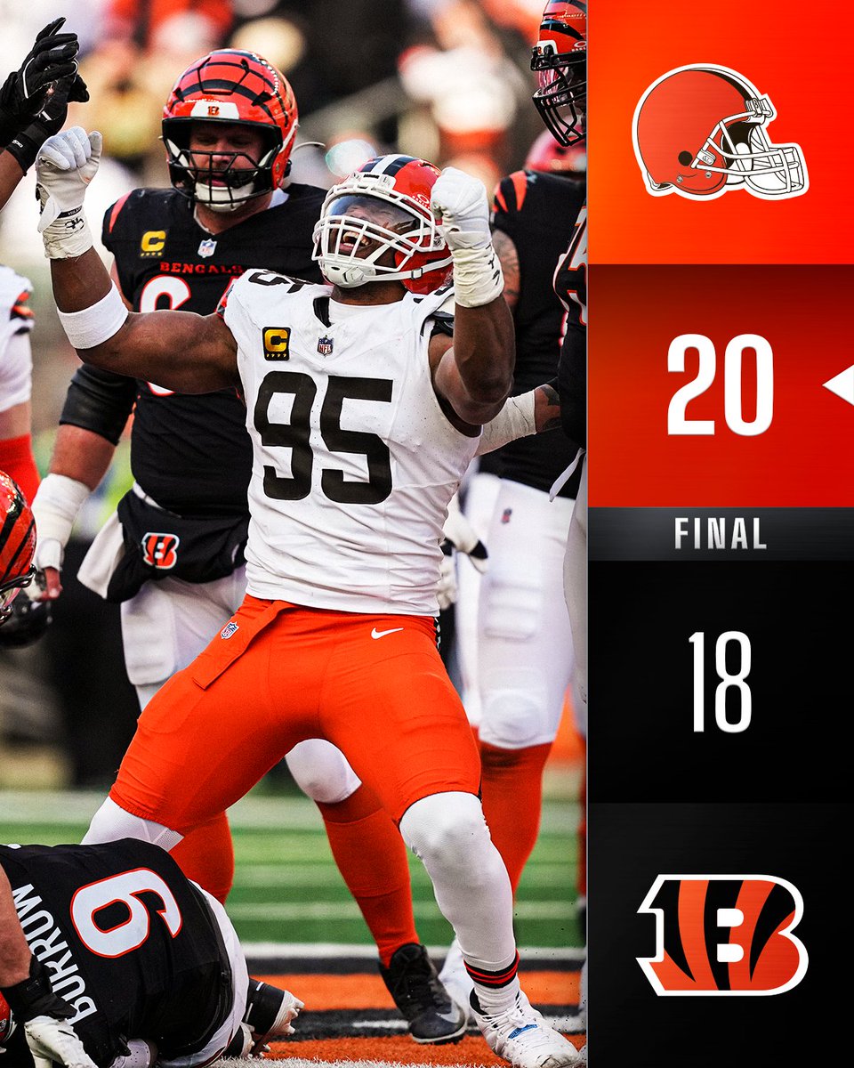 NFL's tweet photo. FINAL: @Browns end the season with a W https://t.co/yX1PJ639Yx