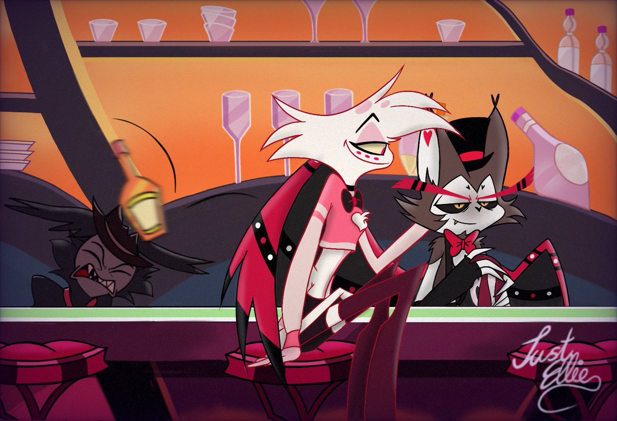 ElsBells_86's tweet photo. Needed to draw some #huskerdust since seeing the 2nd season. Love them together 😍 #HazbinHotel #HazbinHotelFanart https://t.co/olfp6QzbZk