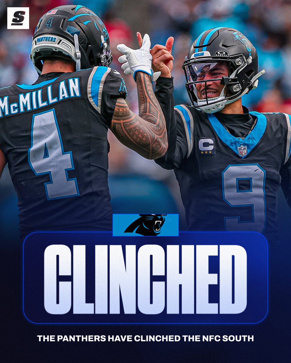 FOR THE FIRST TIME SINCE 2015, THE CAROLINA PANTHERS ARE DIVISION CHAMPS! 🚨