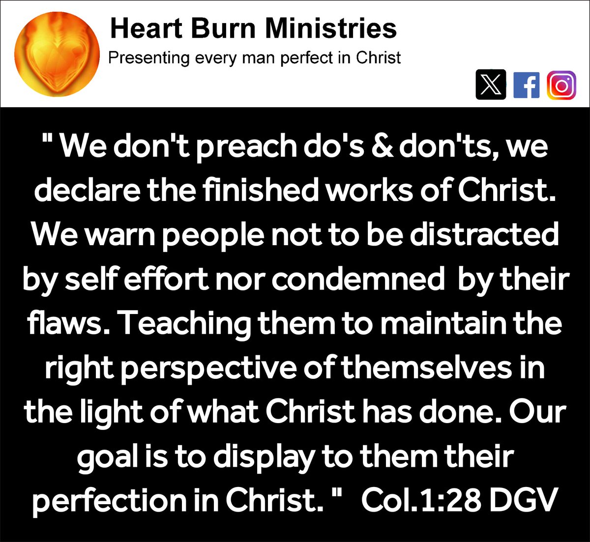 The law is insatiably demanding, but grace is completely perfecting.