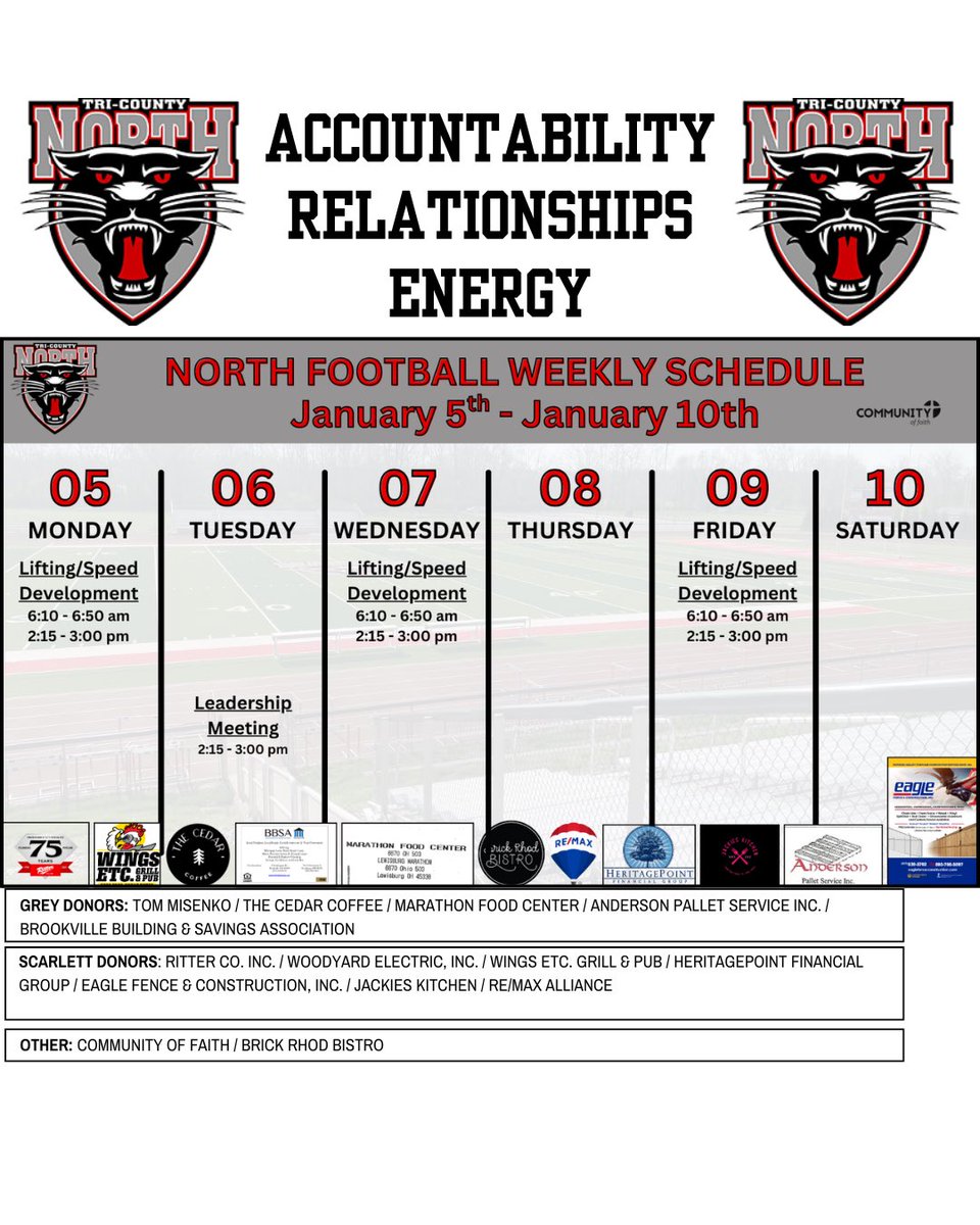 Tri-County North Football tweet media