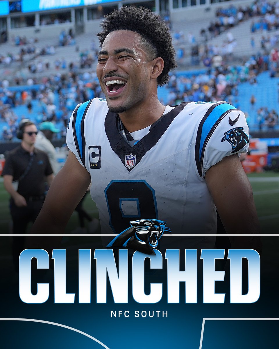 espn's tweet image. With the Falcons win over the Saints, the Panthers have clinched the NFC South for the first time since 2015.