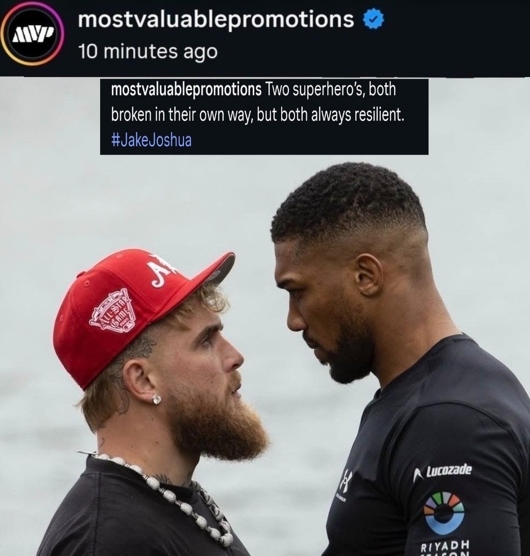 WorldBoxingNews's tweet image. WORLD'S APART 🌎

Jake Paul's Most Valuable Promotions social media handler amazingly compares what Anthony Joshua has gone through over the last week to the YouTuber getting knocked out in Miami 🤯

MVP have since faced heavy criticism. 😡

#JakePaul #anthonyjoshua #boxing