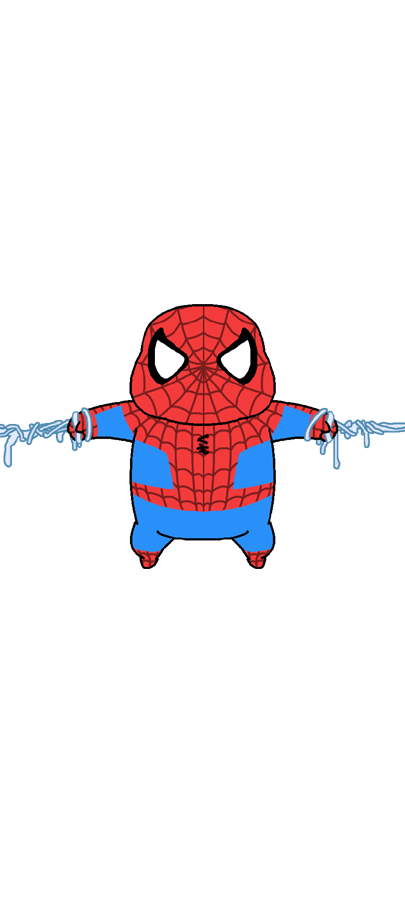 スパイダーマン 「アナタのスマホのひび割れを食い止めてくれるスパイダーマン」|猫屋敷しゅが夫Ｐのイラスト