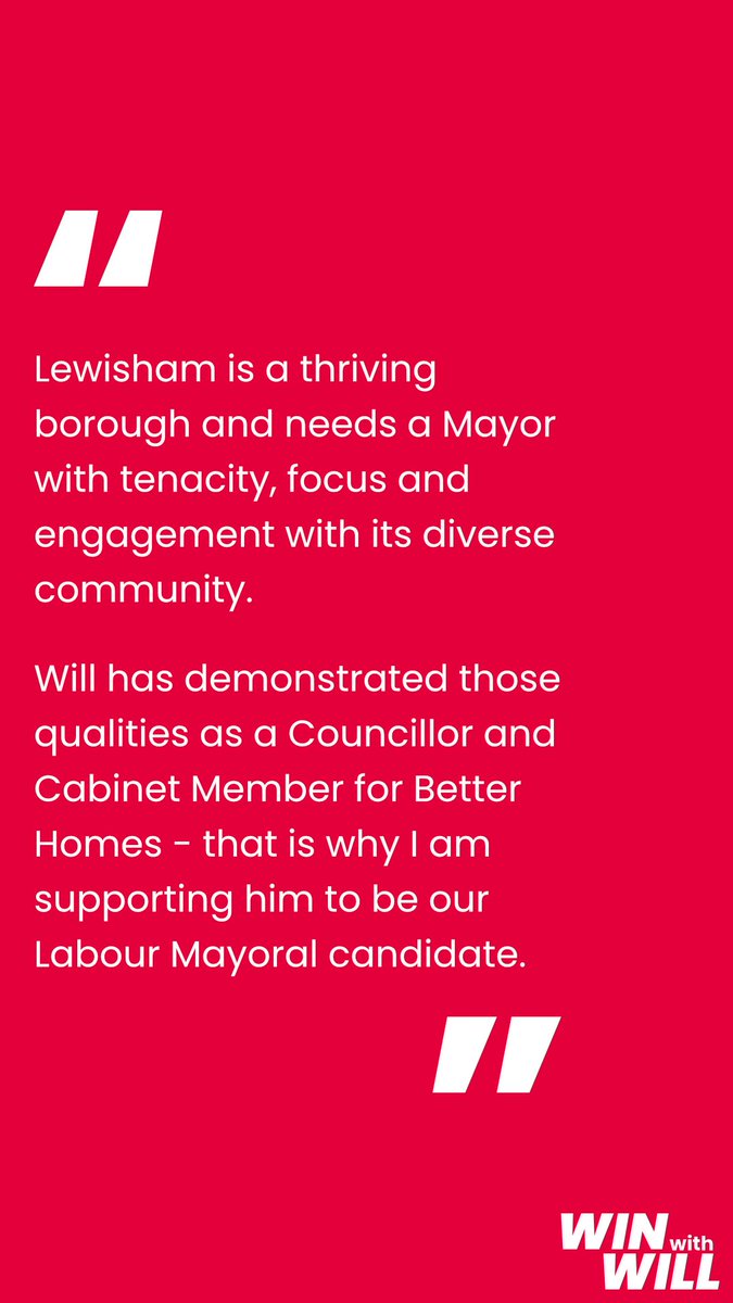 CllrWillCooper's tweet photo. Hilary has served the people of Grove Park with commitment and dedication for over a decade.
As Chair of Lewisham East CLP, she knows how important it is to have a Mayor who will stand up for every part of our borough - that's the type of Mayor I will be.
#WinWithWill https://t.co/pbE8NCa6Vw