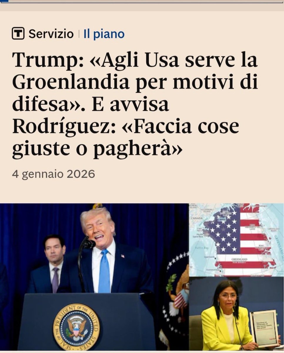 Occupare la #Groenlandia sarebbe un atto di guerra contro un alleato #NATO. Non mi risulta ci siano precedenti, o sbaglio? Più plausibile che Washington punti a ottenere accesso alle risorse attraverso pressioni politiche, economiche, usando la minaccia come leva. Buon 2026!