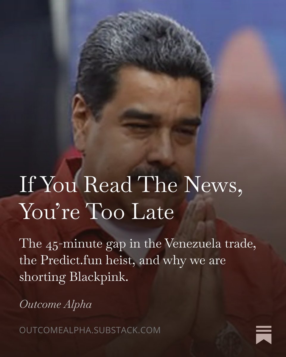 outcomealpha's tweet image. Think this is my favourite regular issue so far bar the end of year and outlook specials...Maduro, Blackpink, Australian Open and the Predict Fun Lighter mess. Don't fade my friends. outcomealpha [dot] com