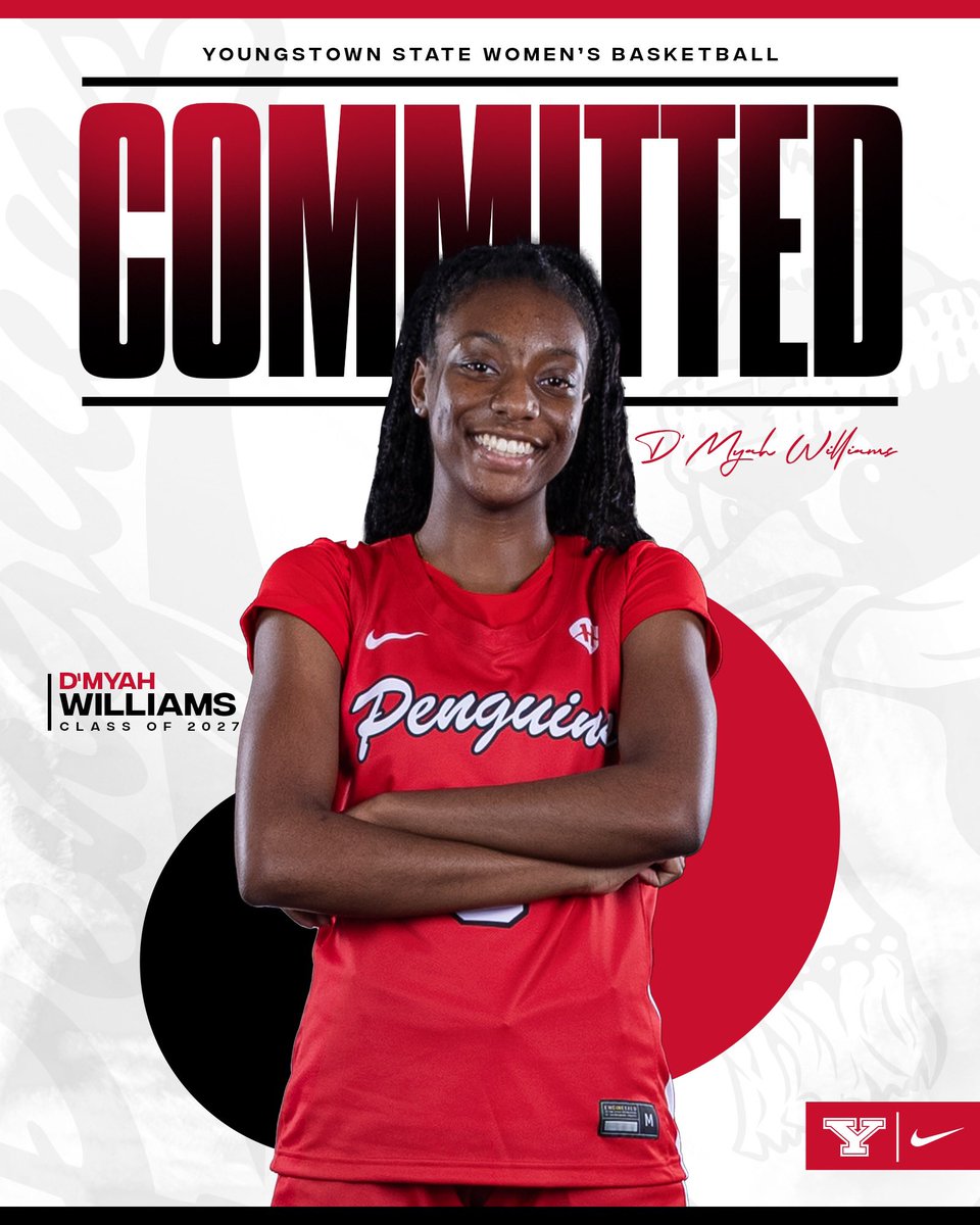 DMyahWilliams's tweet image. I am happy to announce that I have decided to verbally commit to Youngstown State University to continue my education and basketball journey🐧❤️.  I want to say thank you to my family, coaches and trainers who believed in me and pushed me to be the greatest person I could be.