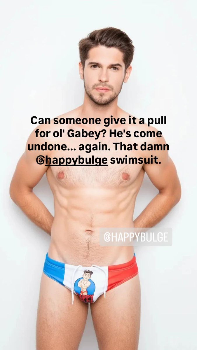 buffboybrewing's tweet image. Can someone give it a pull for ol' Gabey? He's come undone... again. That damn @happybulge swimsuit.

Happybulge.com