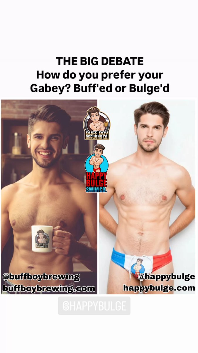 buffboybrewing's tweet image. THE BIG DEBATE
How do you prefer your Gabey?
Buff'ed or Bulge'd

@HappyBulge 
Happybulge.com