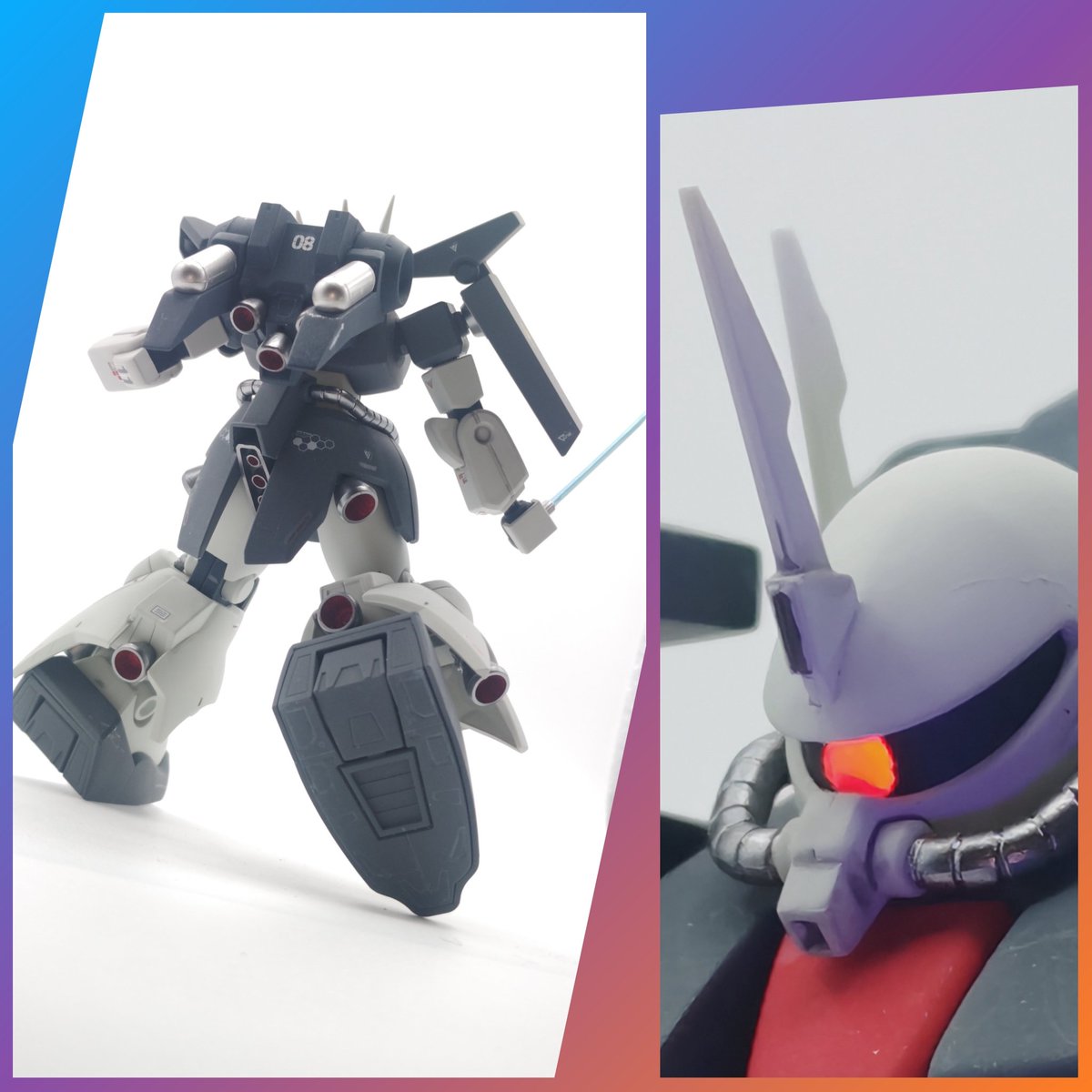 準備中 HGUCザクIII全塗装素組で完成しました✨ いつものように無塗装で仕上げ