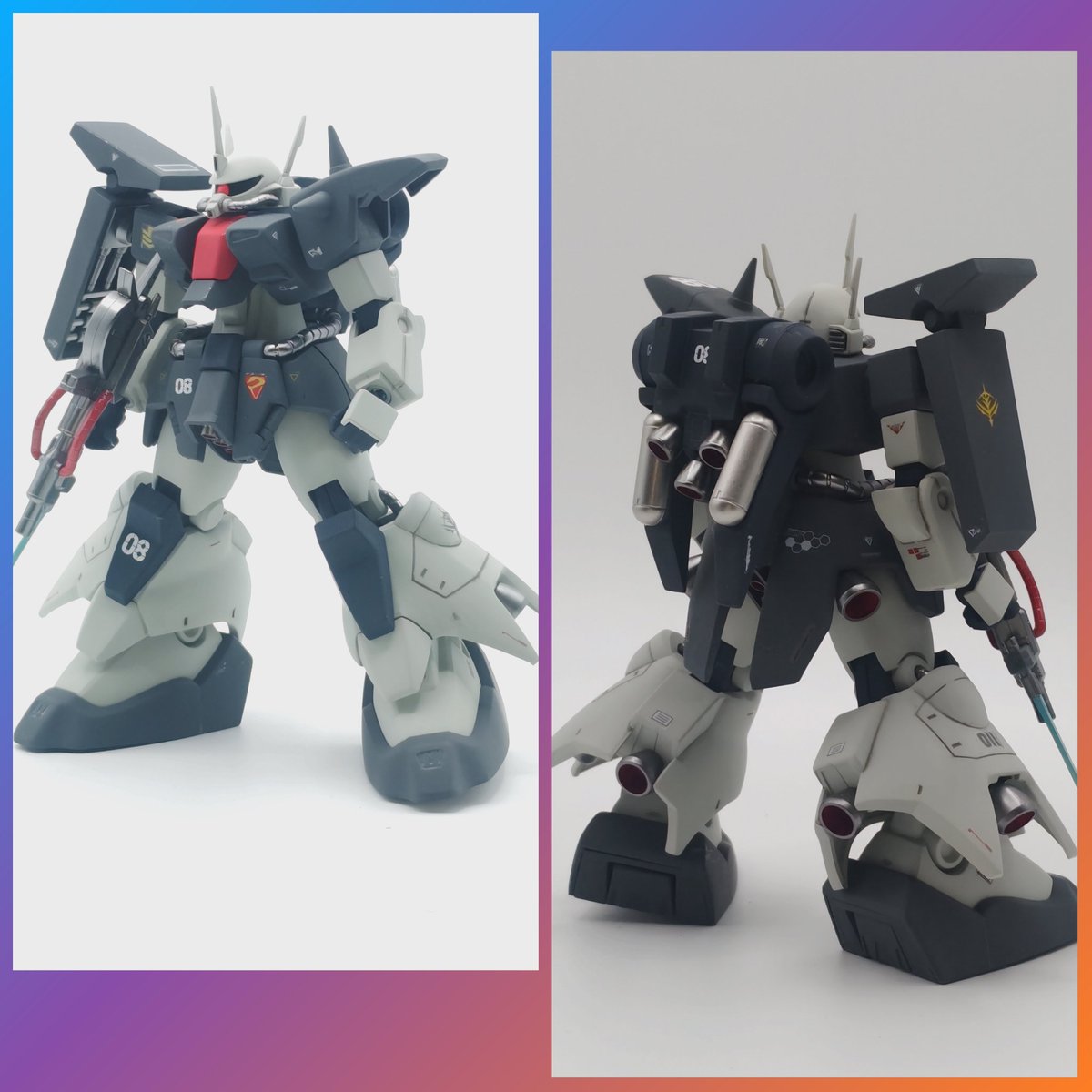 HGUCザクIII全塗装素組で完成しました✨ いつものように無塗装で仕上げ