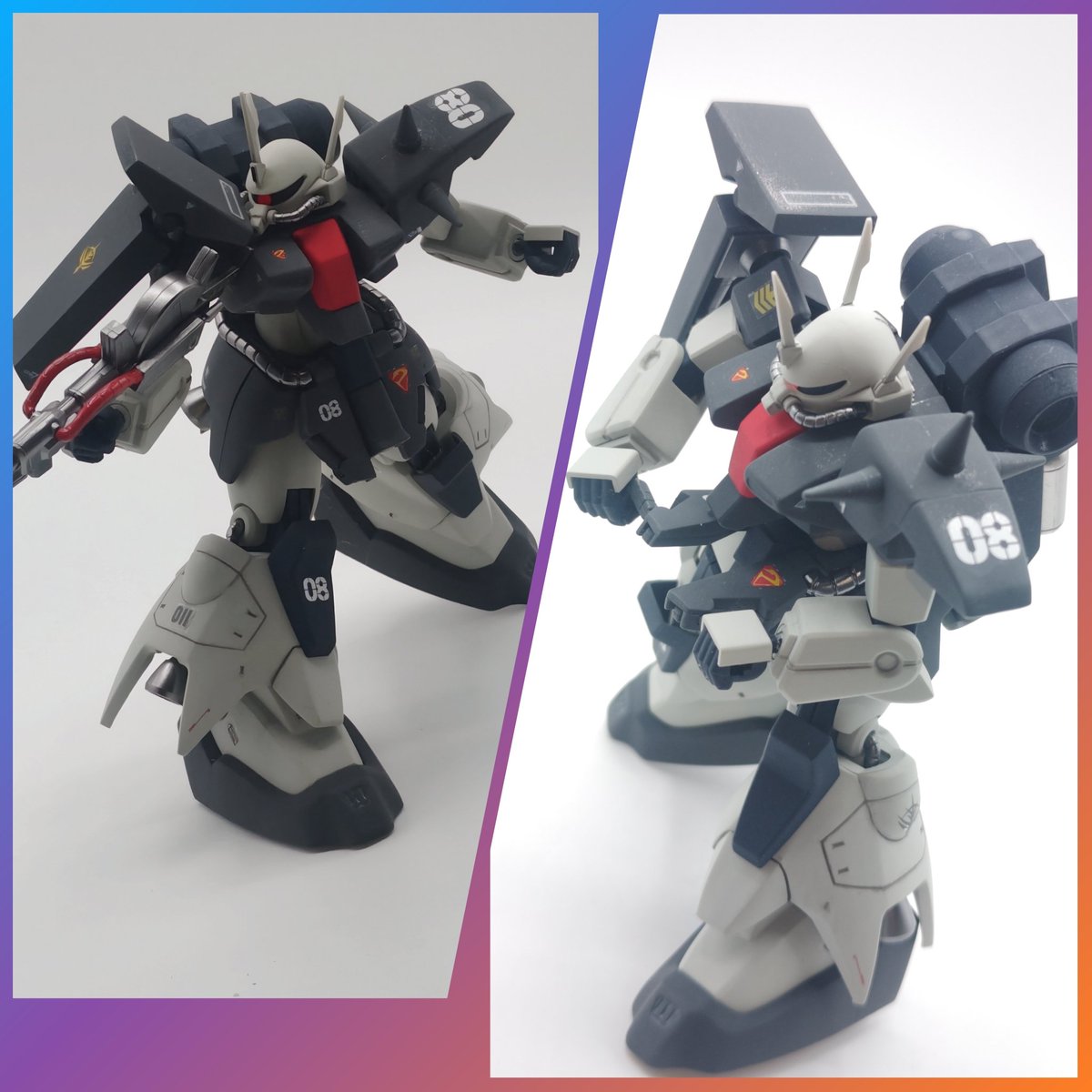 準備中 HGUCザクIII全塗装素組で完成しました✨ いつものように無塗装で仕上げ