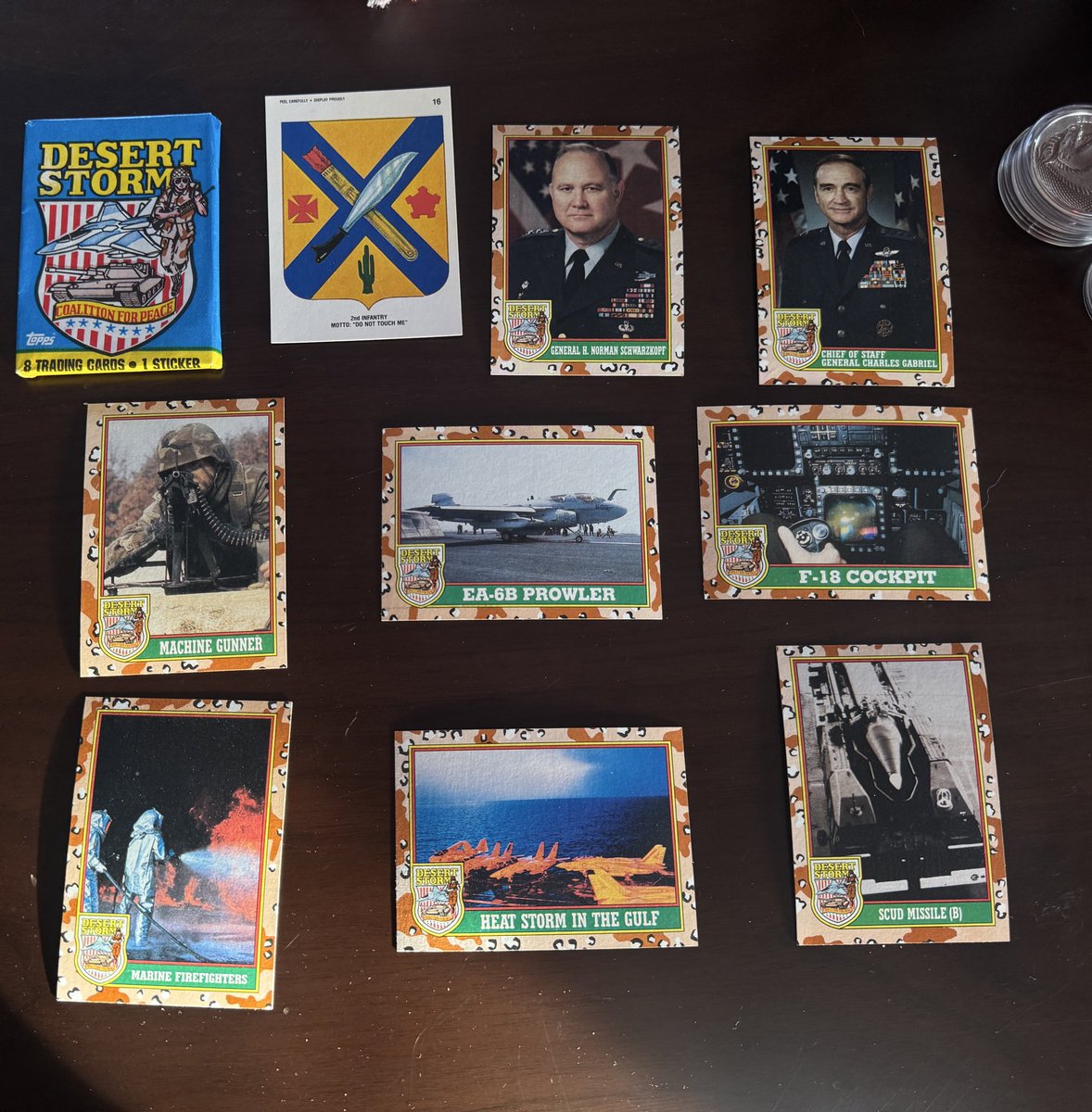 Caught an absolute GWOT gem today and found a 1991 pack of Desert Storm Topps
Cards

No idea why these were even made but kinda cool