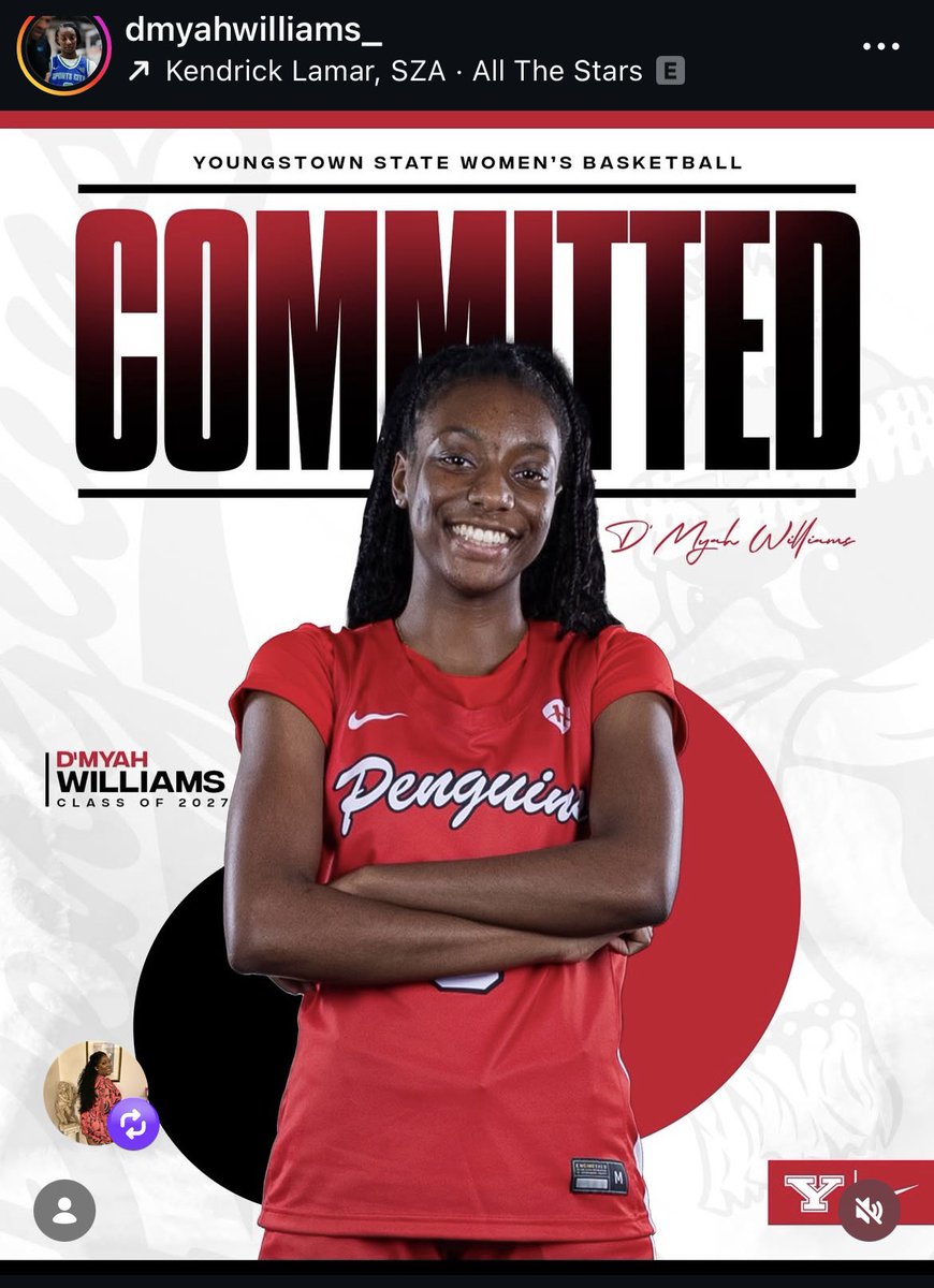 HCGirlsHoops's tweet image. A Big Congratulations to Junior D’Myah Williams on her verbal commitment to Youngstown State University‼️

#WeAreHC
