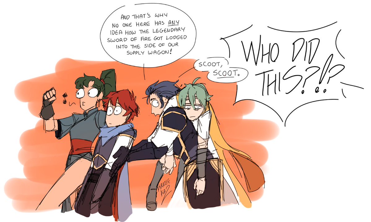 krazieka2's tweet image. Your dad is dead your girlfriend is dead your sword is racist but at least you have your bestieeees❤️