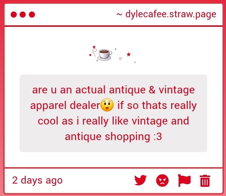 dylecafe's tweet image. I am!! It's actually the way Im sustaining myself out of college before I get a job lol. I rent a couple spaces in an antique mall and do monthly in person events with clothing and jewelry!! 💍