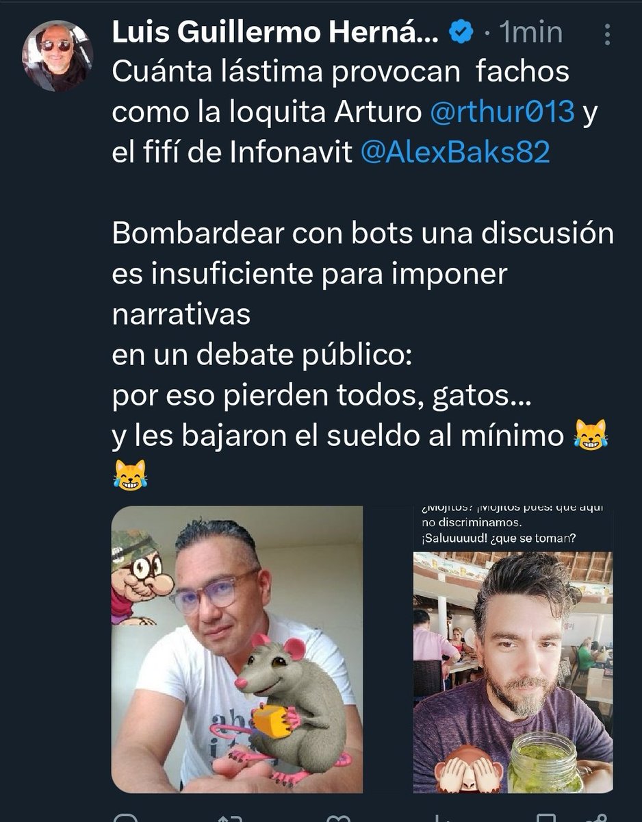 AlexBaks82's tweet photo. @luisghernan una papa te hizo llorar y borrar tuits, pelonchas https://t.co/b430E28Rvm