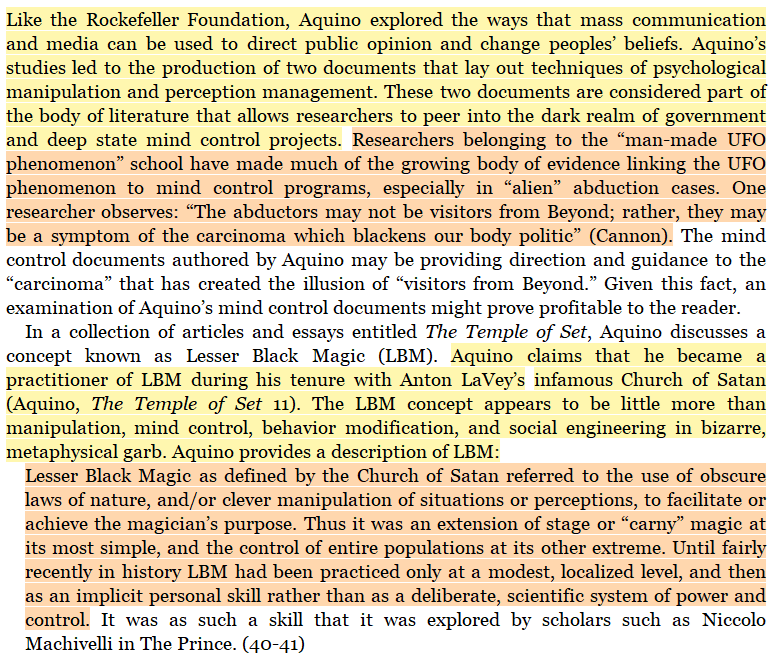 toxictiramisu's tweet image. Michael Aquino, a US Army PSYOP officer &amp;amp; Satanist, fused his occult practice of Lesser Black Magic (manipulation/behavioral prediction) with military strategy, proposing to the US military a doctrine called MindWar: continuous psyops targeting enemies/domestic populations alike.