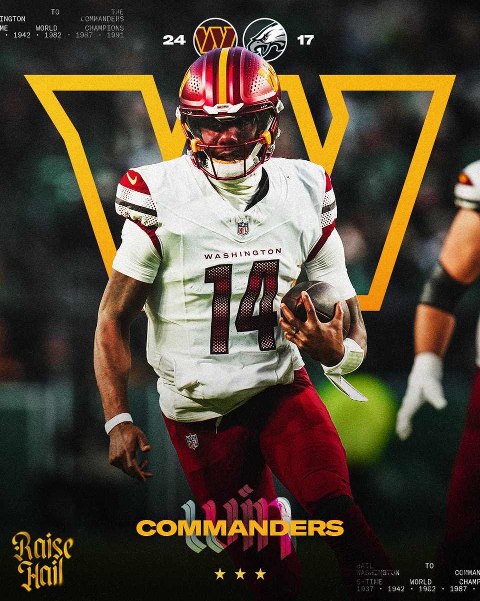 Commanders's tweet image. Starting 2026 on the right foot