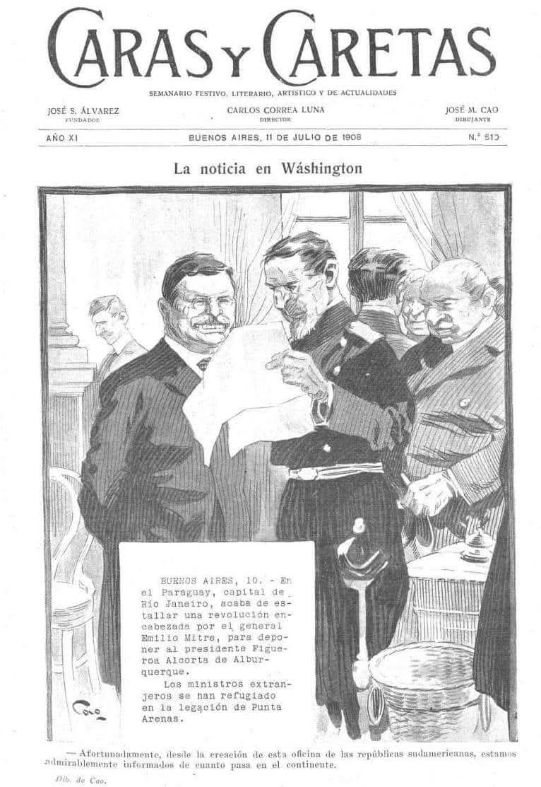 ClaudioJFuentes's tweet photo. #Historia: Sobre la revolución radical en #Paraguay del 2 de julio de 1908 de Albino Jara, Manuel Gondra y Adolfo Riquelme para deponer al cívico Benigno Ferreira:

"La noticia en Washington

BUENOS AIRES, 10. En el Paraguay, capital de Río de Janeiro, ..."

Hilo 1 https://t.co/33tORGbF1a