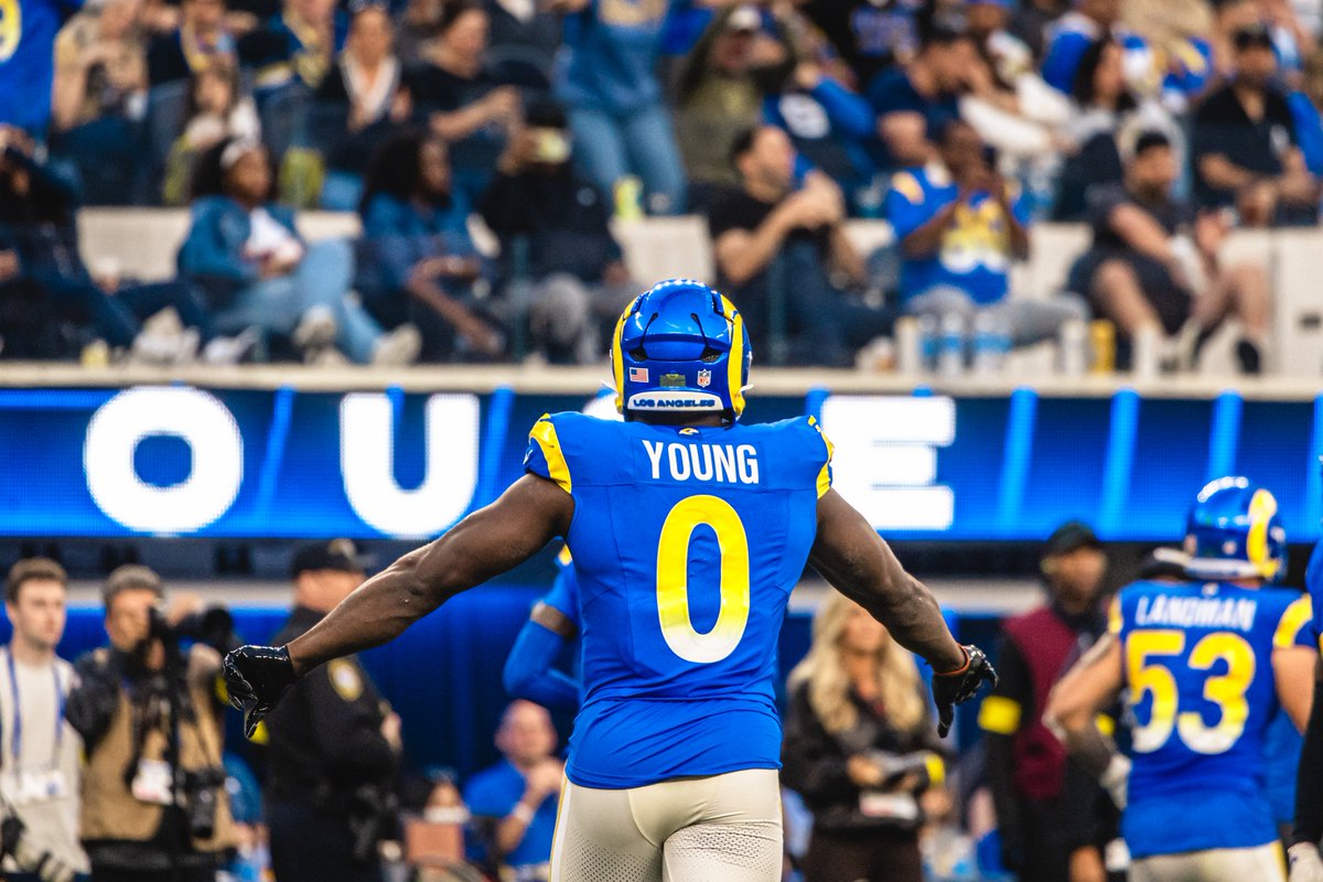 TheLARamsPR's tweet image. Byron Young recorded his 12th sack of the season, tied for the 8th-most in the NFL. He's the first Rams player to hit the 12-sack mark in a season since Aaron Donald in 2021. 

Young also passed Alec Ogletree (31) in career tackles for loss and moved to 14th in franchise history.