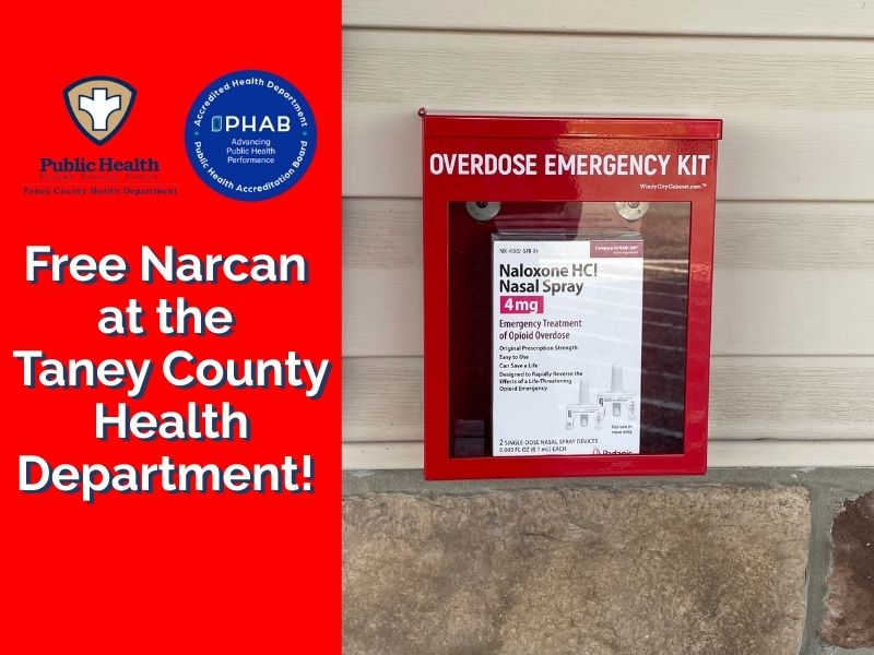 TaneyCoHealth's tweet photo. This a friendly reminder that both Taney County Health Department locations have Overdose Emergency Kit boxes near the front entrances. These boxes hold FREE NARCAN for anyone who needs it.❤️
➡️Overdose does not discriminate.
#FREENarcan #TCHD #PublicHealth https://t.co/g8D1eOAWnB