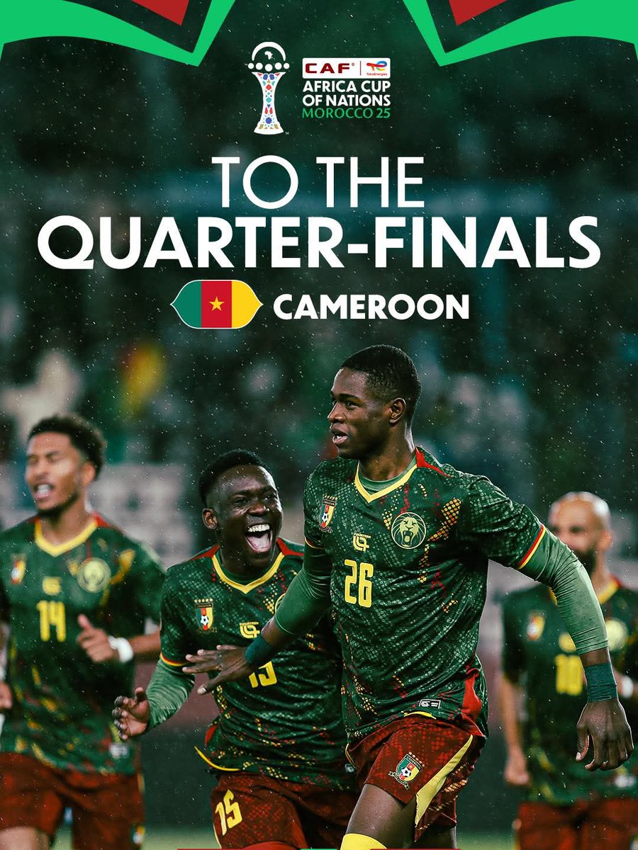 Amapiano go d carry us d go ,🤣🇨🇲🇨🇲✅✅.
We will beat Morocco hoha.
South Africa bye bye
#AFCON2025 #teamcameroon
