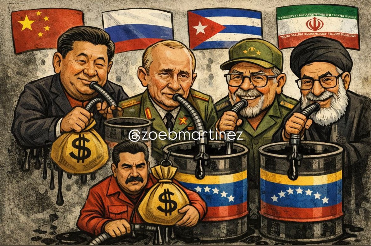 É preciso desmontar, de uma vez por todas, a fala hipócrita da esquerda de que os Estados Unidos só agiram  interessados no petróleo da Venezuela. Quem sempre esteve interessado, financiou e explorou o petróleo venezuelano não foram os EUA. 
FORAM CHINA, RÚSSIA, CUBA E IRÃ!